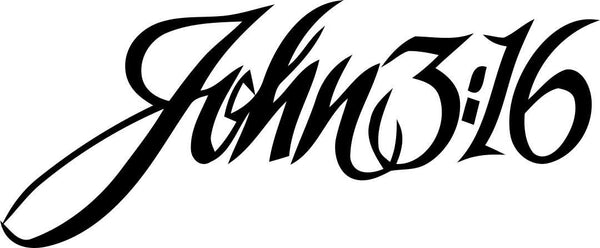 john 3:16 2 religious decal - North 49 Decals