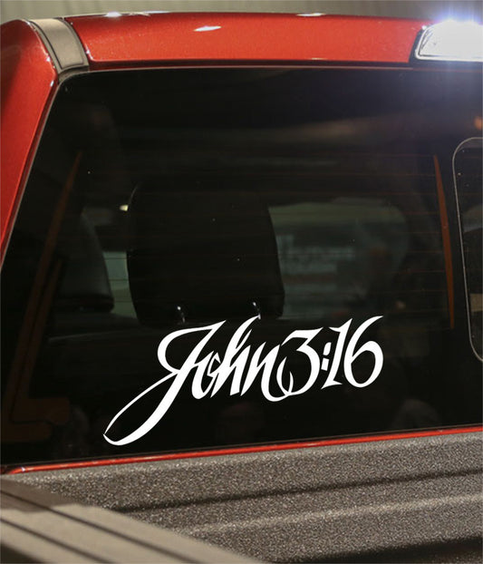 john 3:16 2 religious decal - North 49 Decals