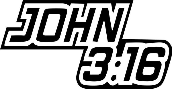 john 3:16 religious decal - North 49 Decals