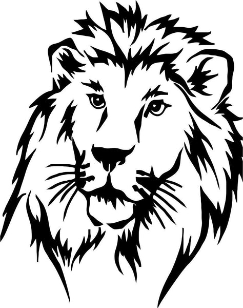 lion 2 flaming animal decal - North 49 Decals