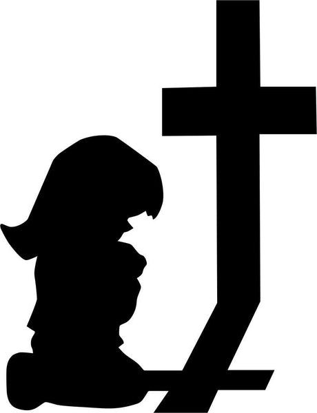 little girl praying religious decal - North 49 Decals