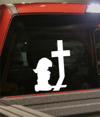 little girl praying religious decal - North 49 Decals