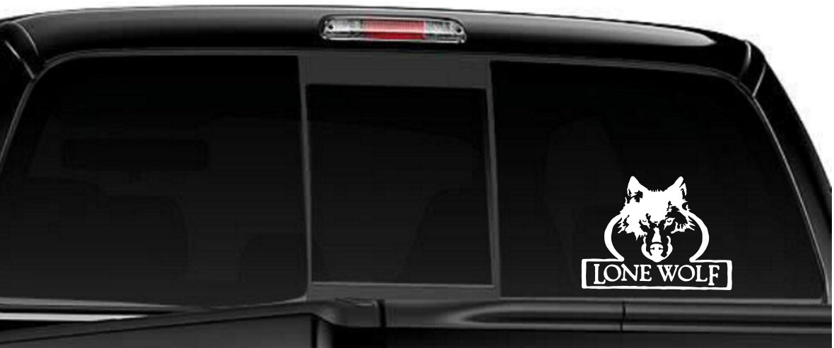 lone wolf tree stands decal, car decal sticker