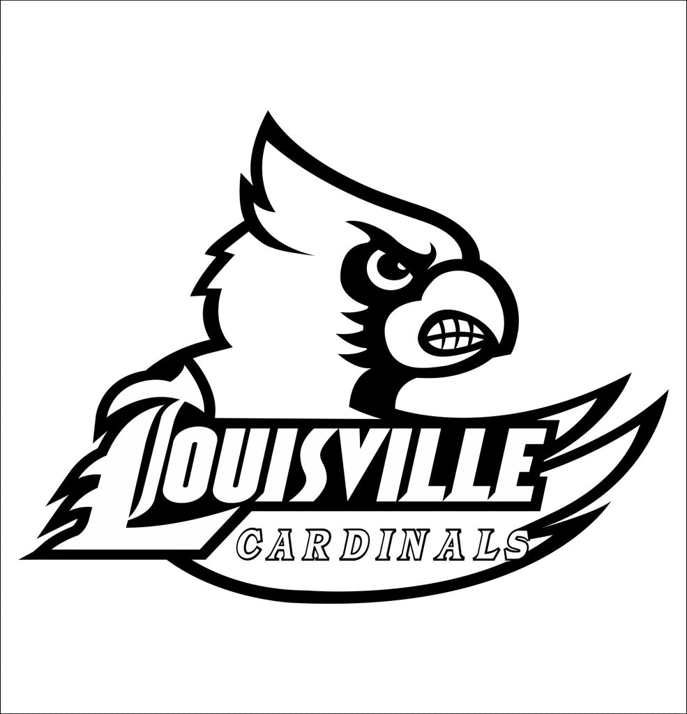 Louisville Cardinals 4-Inch Round Basketball Vinyl Decal Sticker