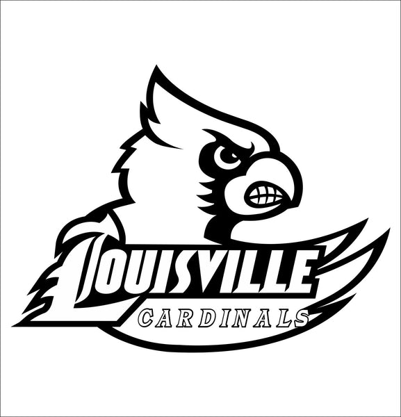 Louisville Cardinals decal, car decal sticker, college football