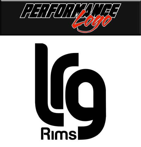 LRG Rims decal, performance car decal sticker