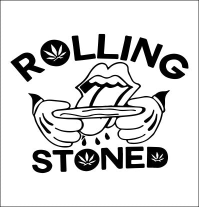 Rolling Stoned marijuana decal