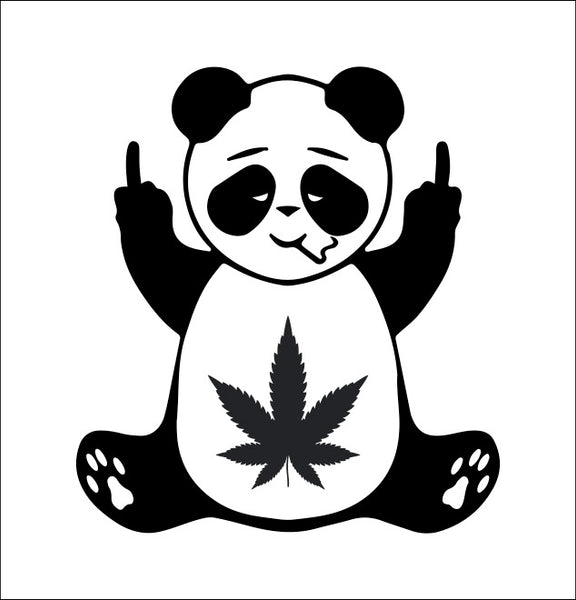 Weed Panda marijuana decal