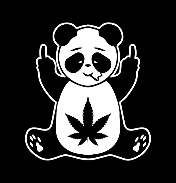 Weed Panda marijuana decal