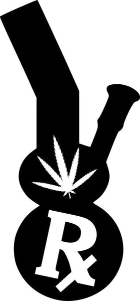 rx bong marijuana decal - North 49 Decals