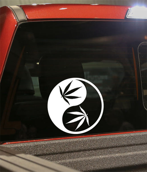 ying yang marijuana decal - North 49 Decals