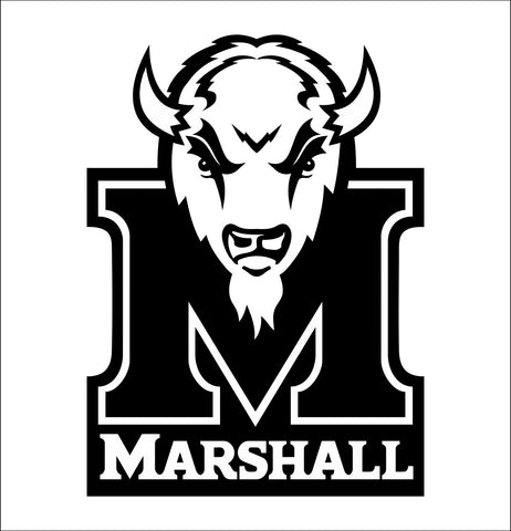 Marshall Thundering Herd decal, car decal sticker, college football