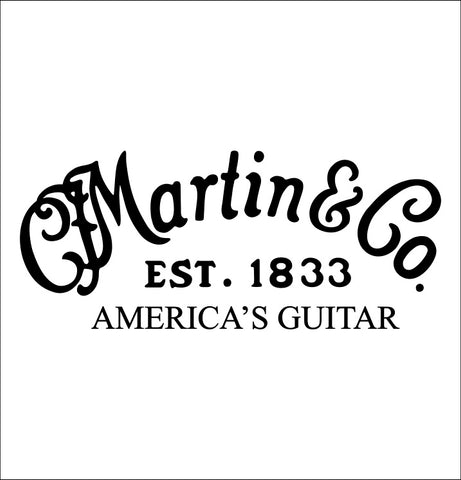 Martin Guitars decal, music instrument decal, car decal sticker