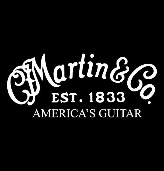 Martin Guitars decal, music instrument decal, car decal sticker