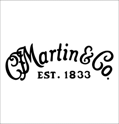Martin Guitars decal, music instrument decal, car decal sticker
