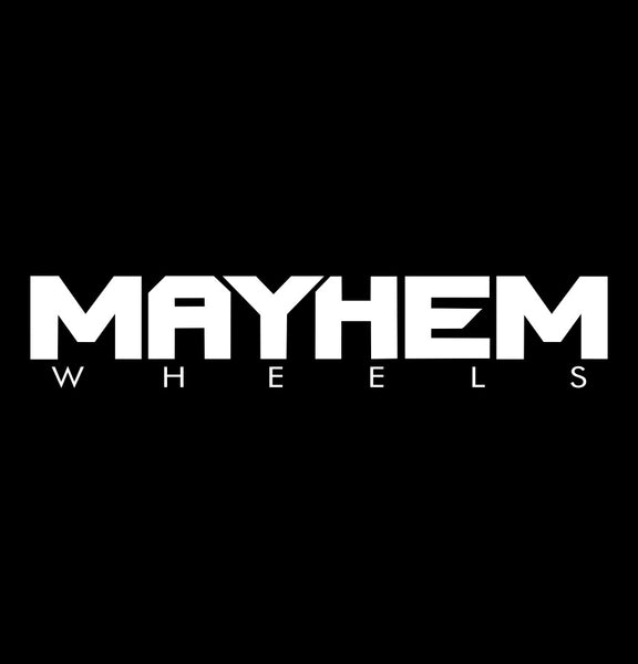 Mayhem Wheels decal, performance car decal sticker