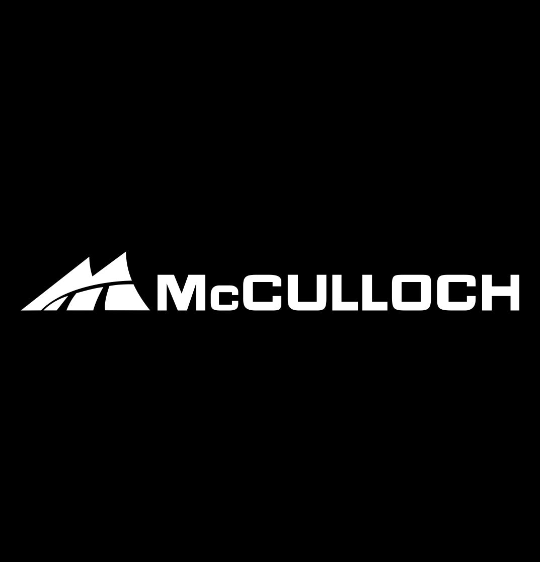 mcculloch decal, car decal sticker