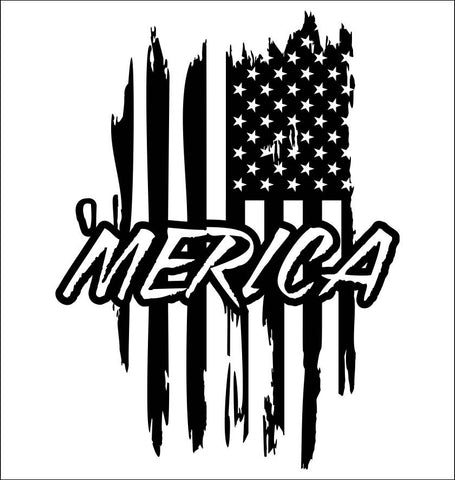 Merica US Flag decal