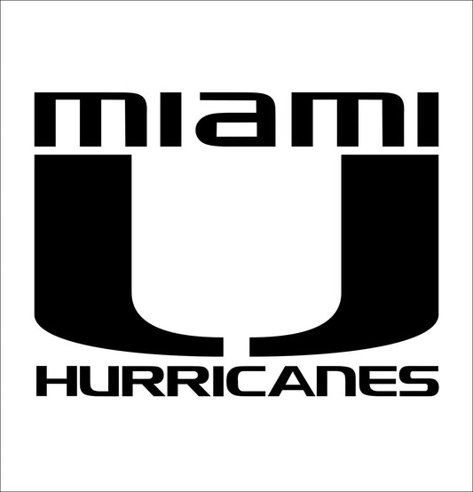 Miami Hurricanes decal, car decal sticker, college football