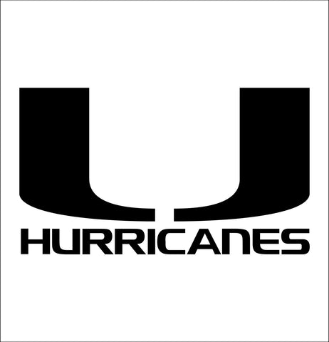 Miami Hurricanes decal, car decal sticker, college football