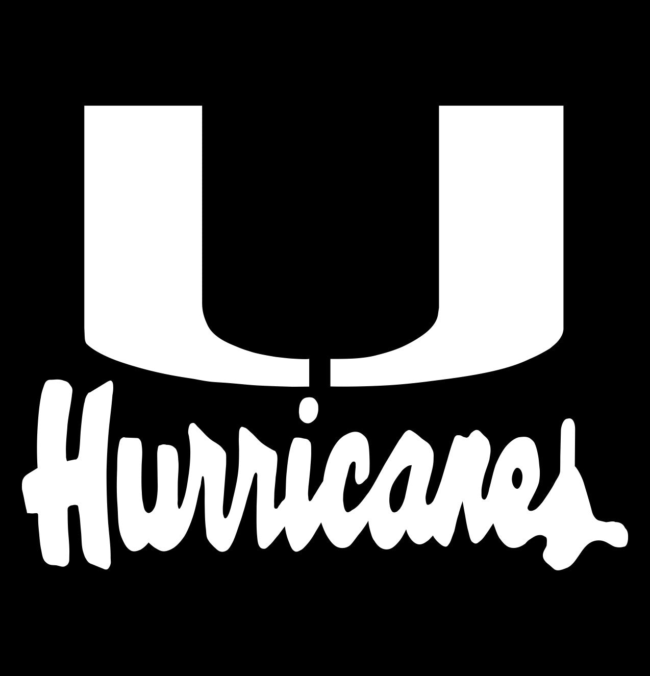 Miami Hurricanes decal, car decal sticker, college football