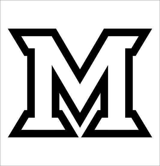 Miami Redhawks decal, car decal sticker, college football