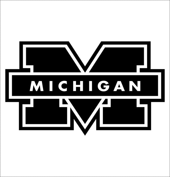 Michigan Wolverines decal, car decal sticker, college football