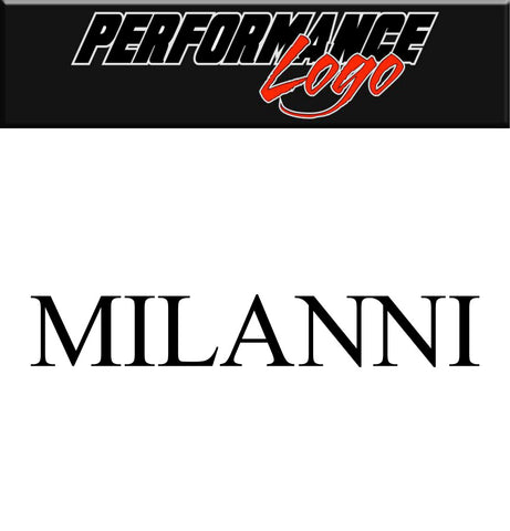 Milanni Wheels decal, performance car decal sticker