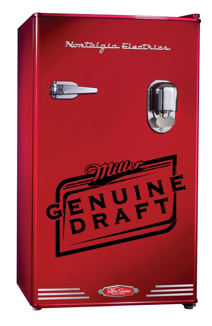 Miller Genuine Draft decal, beer decal, car decal sticker