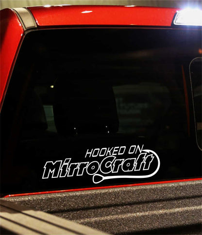 mirrocraft decal, car decal, fishing sticker
