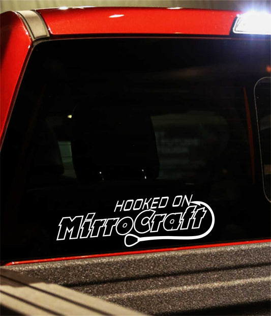mirrocraft decal, car decal, fishing sticker