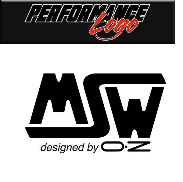 MSW Wheels decal, performance car decal sticker