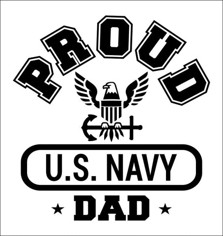 Proud US Navy Dad decal