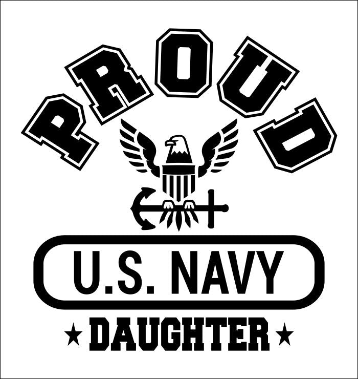 Proud US Navy Daughter decal