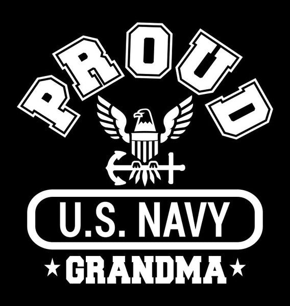 Proud US Navy Grandma decal