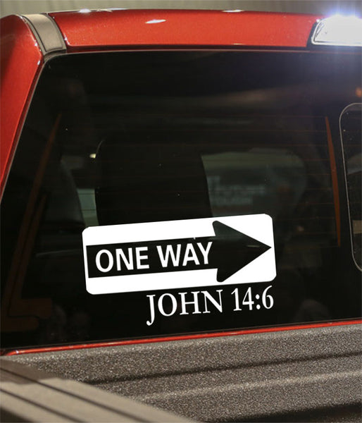 one way john 14:6 religious decal - North 49 Decals