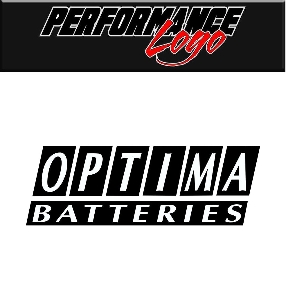Optima Batteries decal, performance decal, sticker