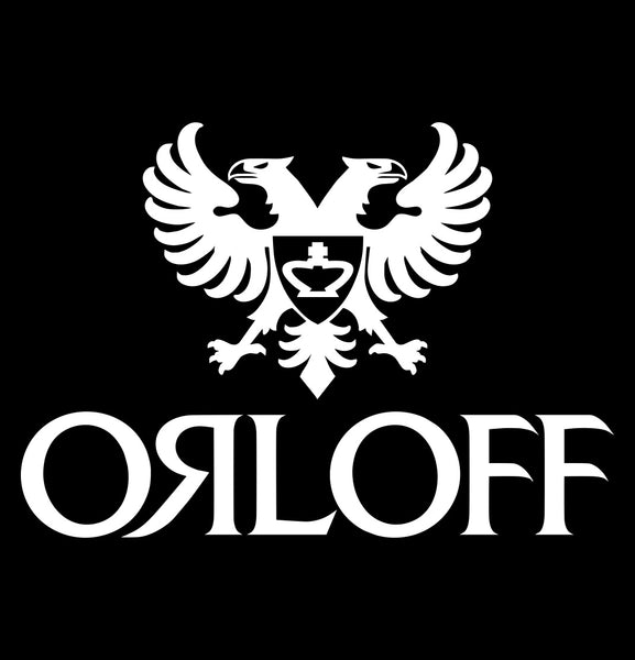 Orloff decal, vodka decal, car decal, sticker