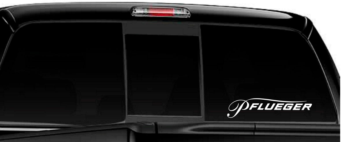 pflueger decal, car decal sticker