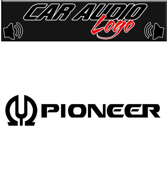Pioneer decal, sticker, audio decal