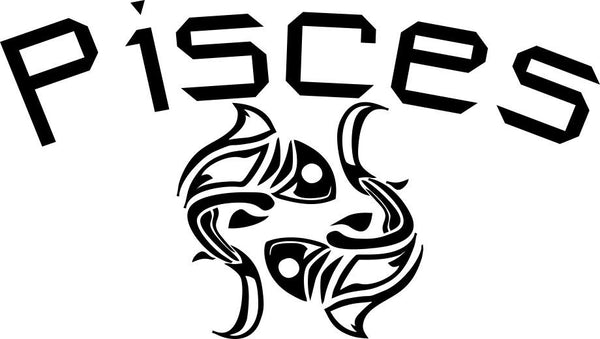 pisces 1 zodiac decal - North 49 Decals