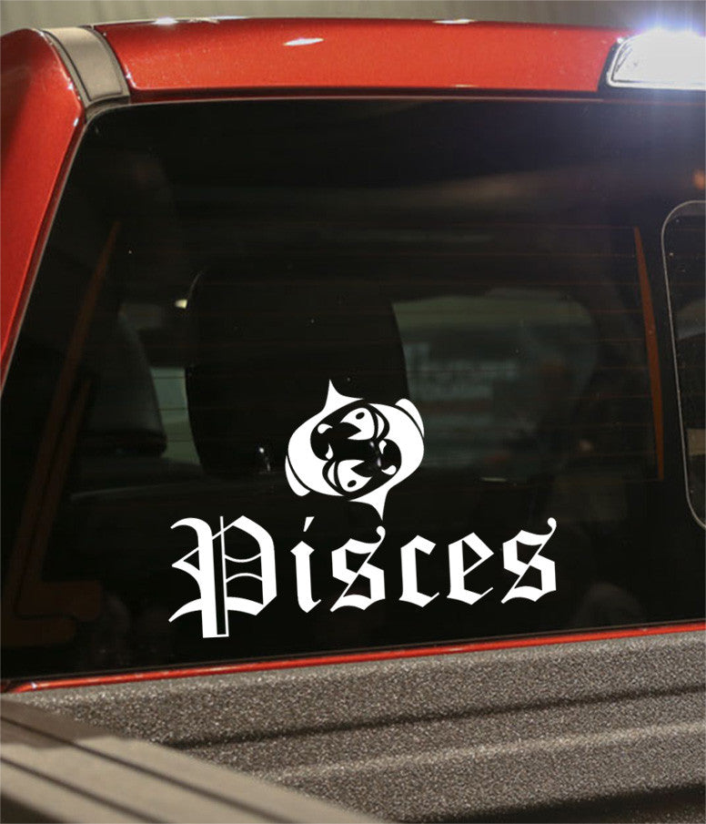 pisces 3 zodiac decal - North 49 Decals