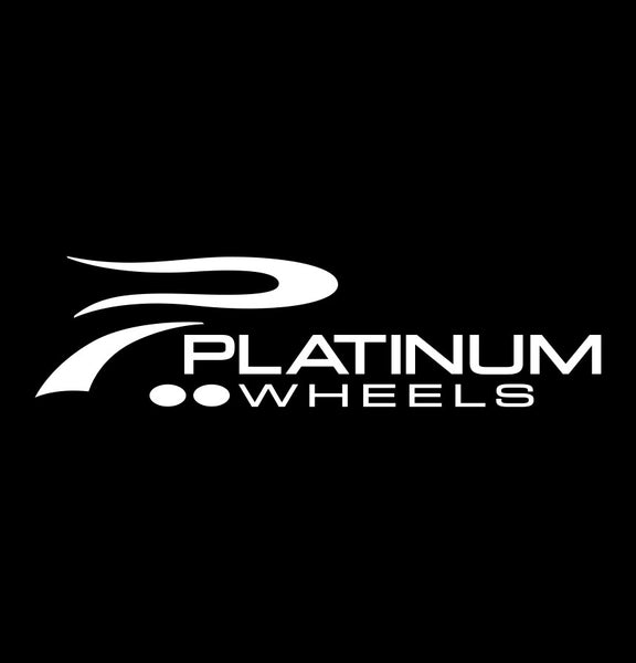 Platinum Wheels decal, performance car decal sticker