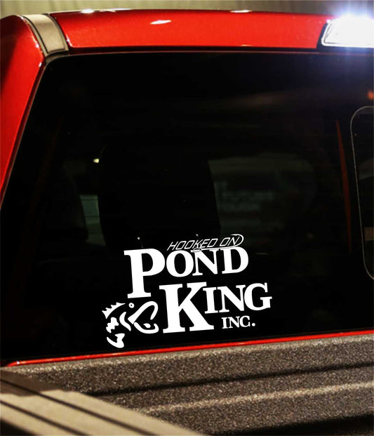 pond king decal, car decal, fishing sticker