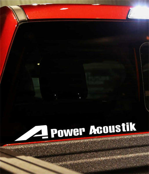 Power Acoustik decal, sticker, audio decal