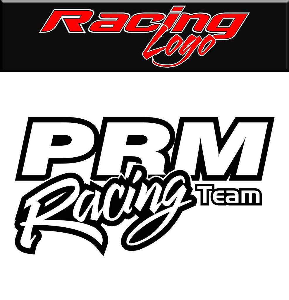 PRM Racing decal, sticker, racing decal