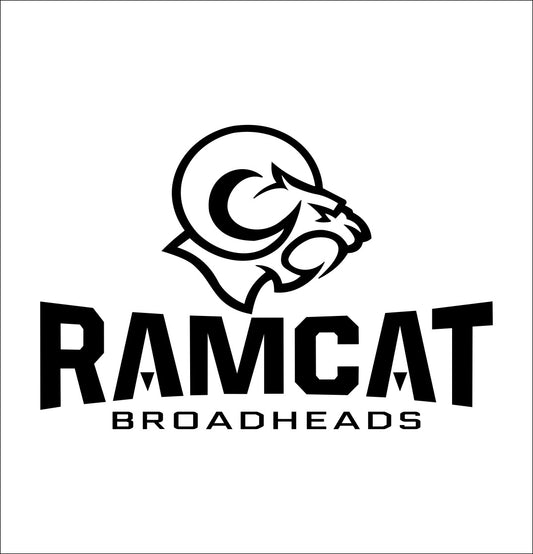 ramcat broadheads decal, sticker, fishing hunting sticker, car decal