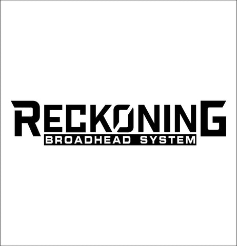 Reckoning Broadhead decal, fishing hunting car decal sticker