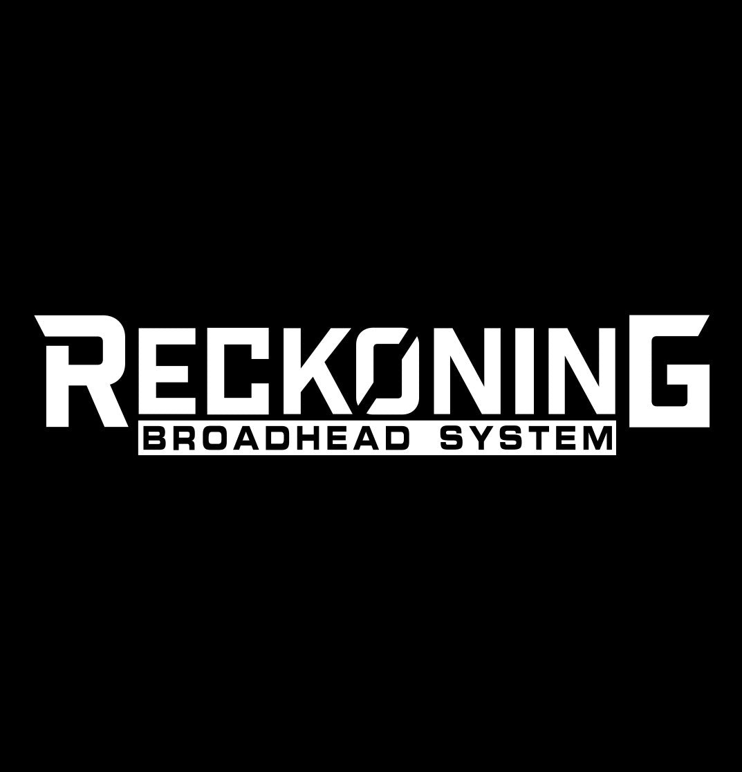 Reckoning Broadhead decal, fishing hunting car decal sticker