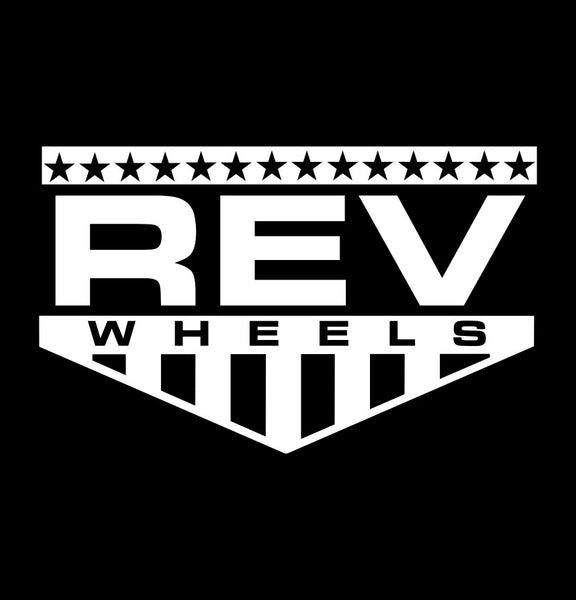 Rev Wheels decal, performance car decal sticker